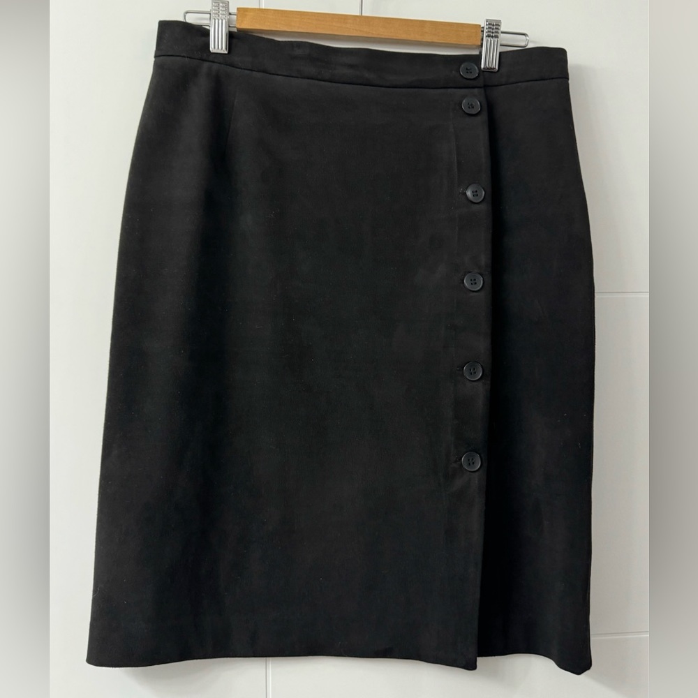 H&M Black Suede Skirt size 10